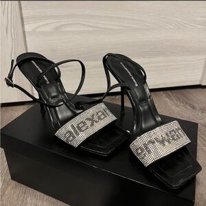 Alexander Wang Black Heels with Silver Embellishments